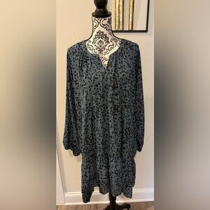 Umgee Long Sleeve Swing Dress